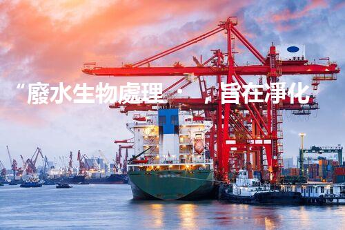 “廢水生物處理，旨在凈化水源，守護碧水藍天”